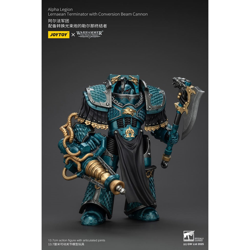 Joy Toy Warhammer The Horus Heresy Alpha Legion Lernaean Terminator with Conversion Beam Cannon 1:18 Scale Action Figure