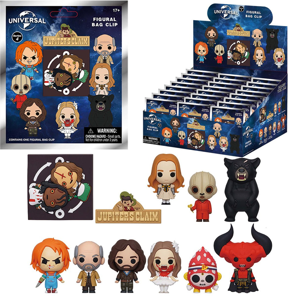 Universal Horror Series 4 3D Foam Bag Clip Display Case of 24