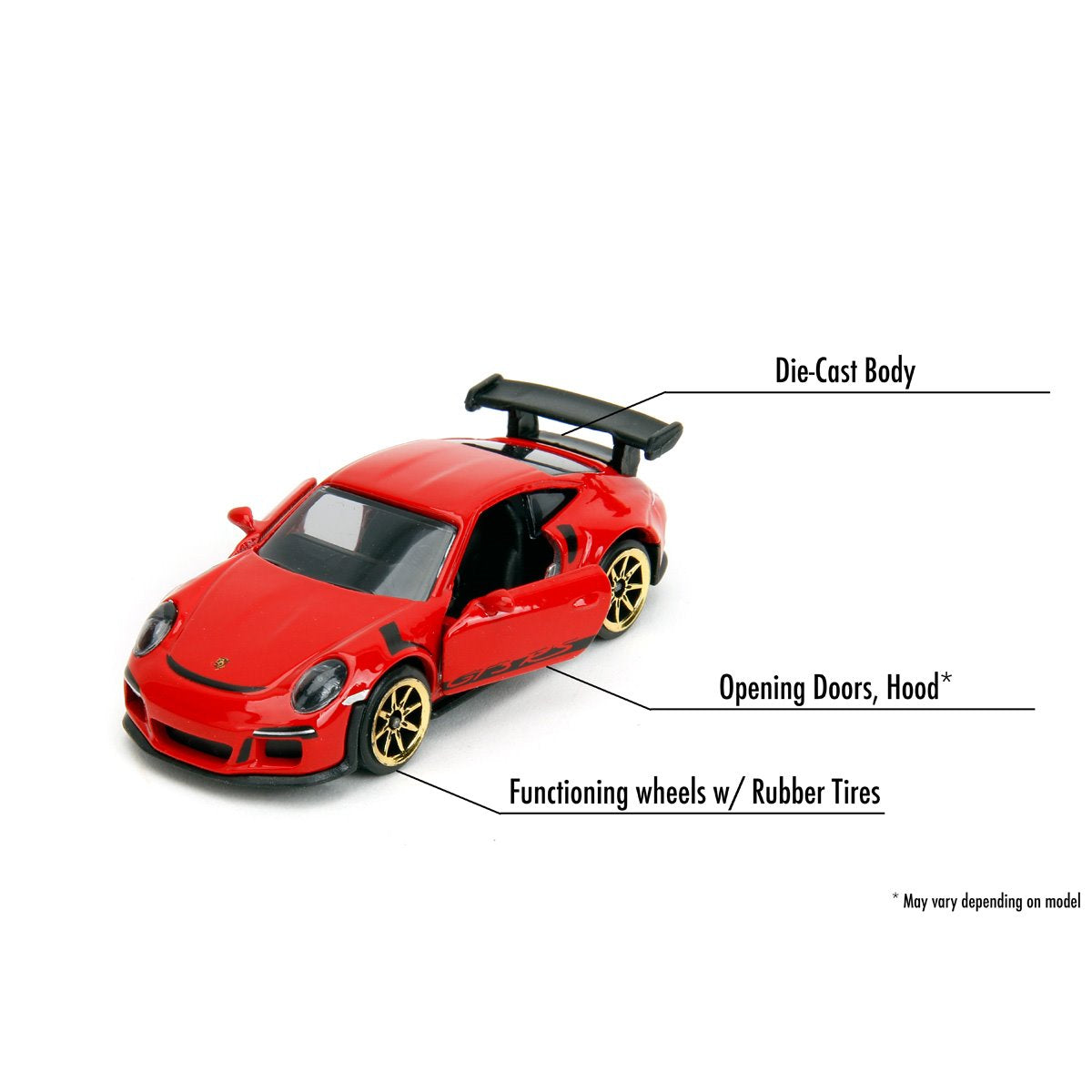 Majorette Porsche 1:64 Scale Die-Cast Metal Vehicle Wave 2 5-Pack