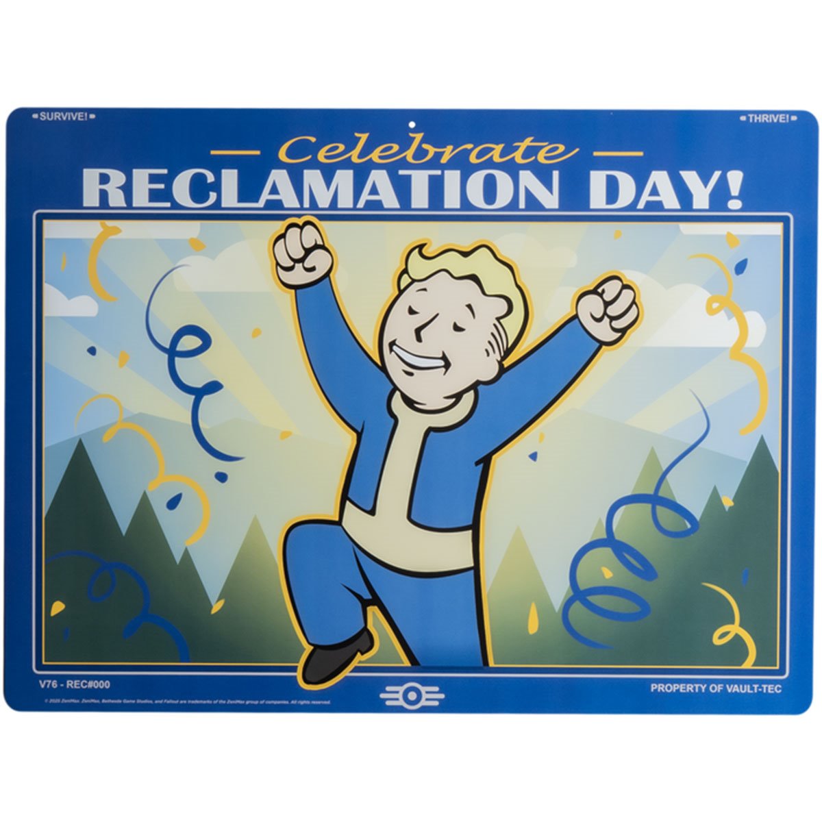 Fallout Reclamation Day Metal Sign