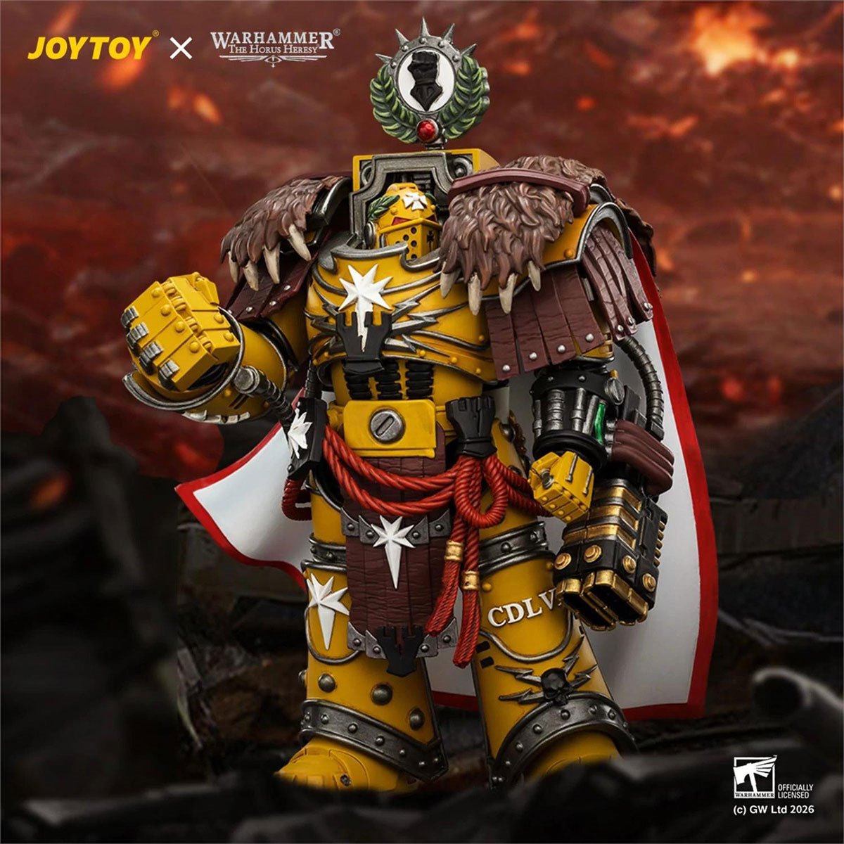 Joy Toy Warhammer The Horus Heresy Imperial Fists Lord Castellan Evander Garrius 1:18 Scale Action Figure