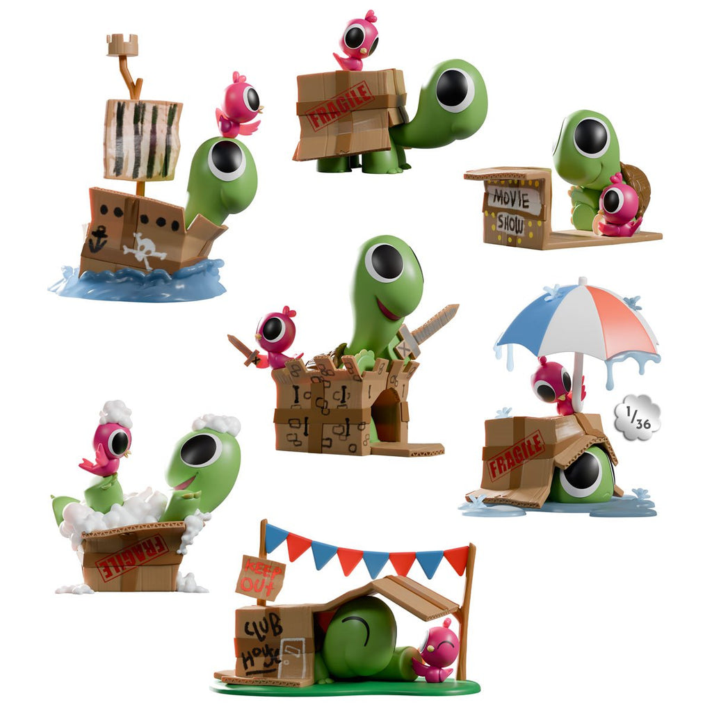 Box Turtle and Bird Series 1 Blind-Box Mini-Figure Case of 6