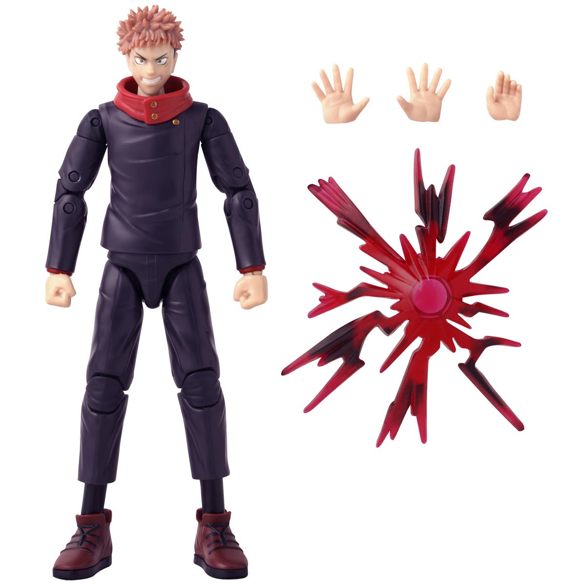 Jujutsu Kaisen Anime Heroes Yuji Itadori Black Flash Version Action Figure