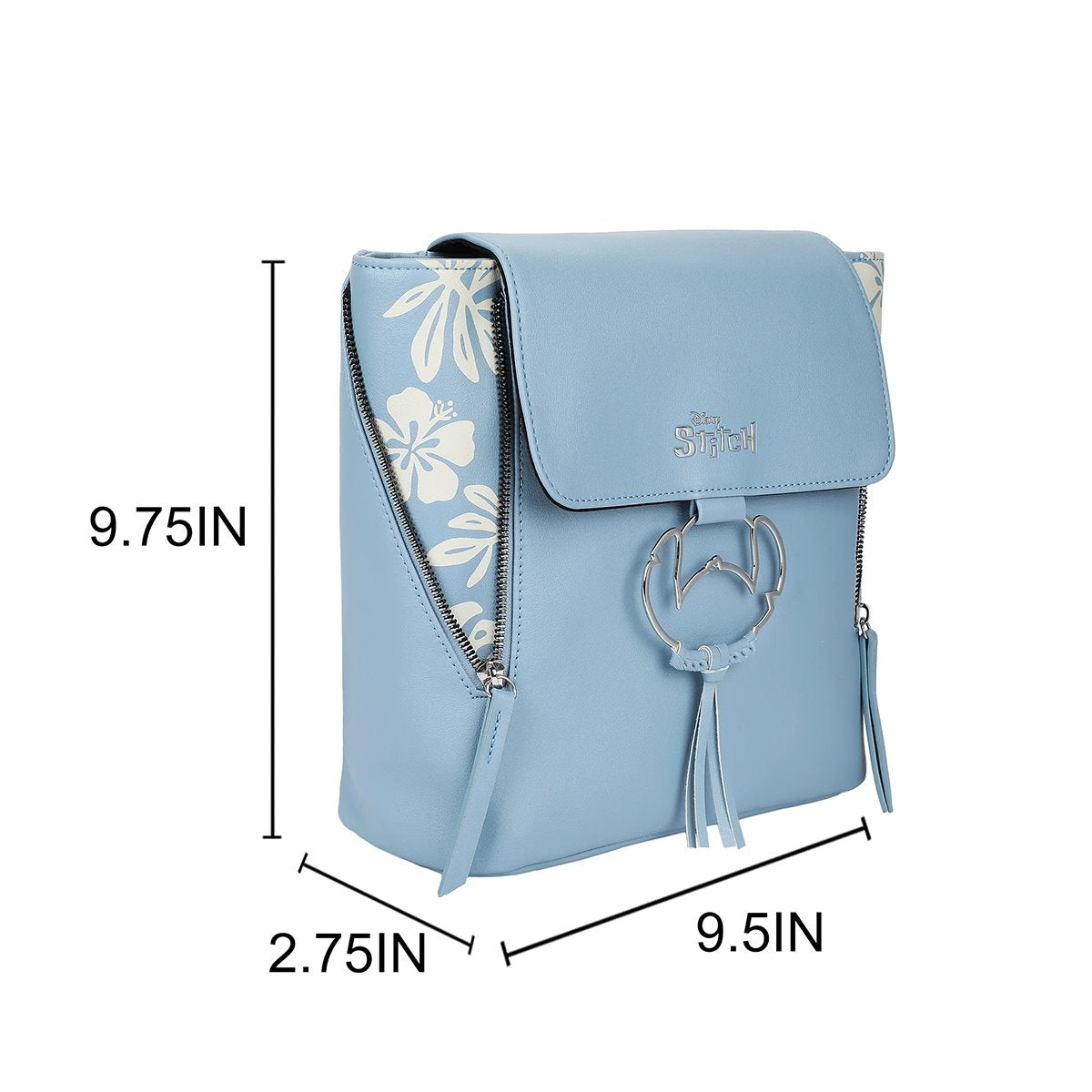 Lilo & Stitch Floral Print Faux Leather Mini-Backpack