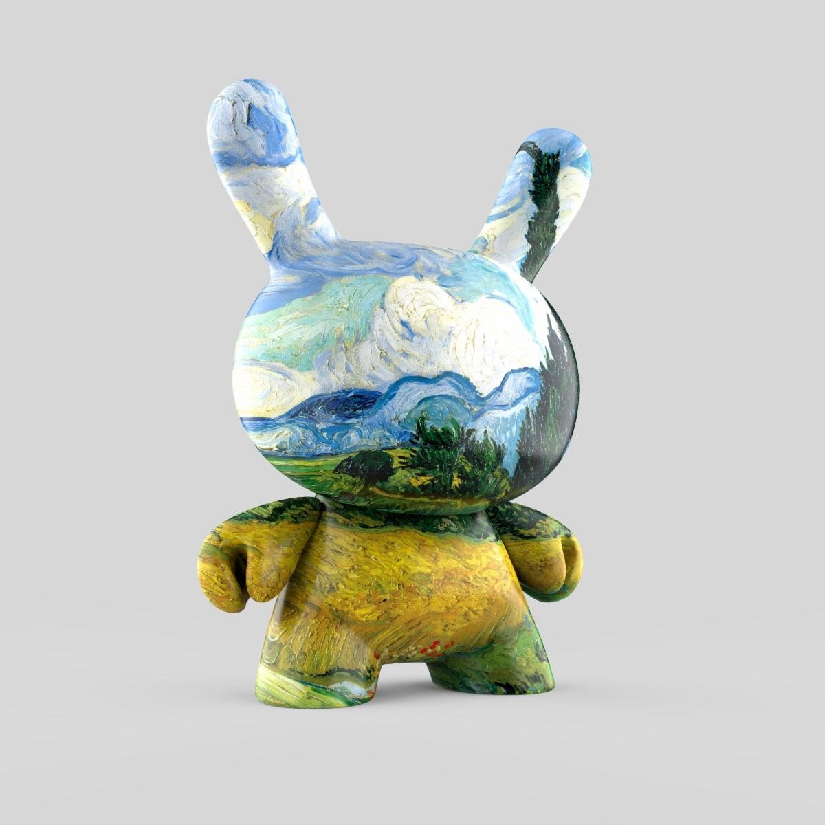 The Met Wheat Fields with Cypresses by Vincent Van Gogh 3-Inch Showpiece Dunny Vinyl Art Figure