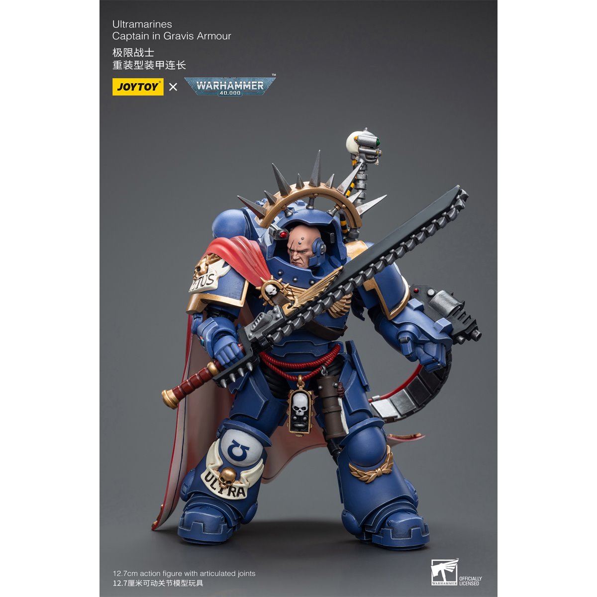 Joy Toy Warhammer 40,000 Ultramarines Captain in Gravis Armour 1:18 Scale Action Figure