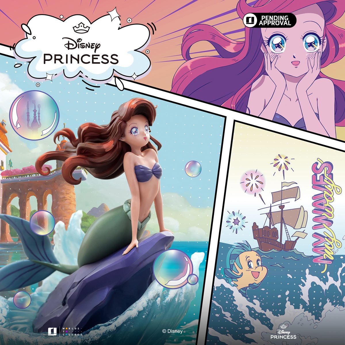 The Little Mermaid Ariel Anime Princess PVC Statue