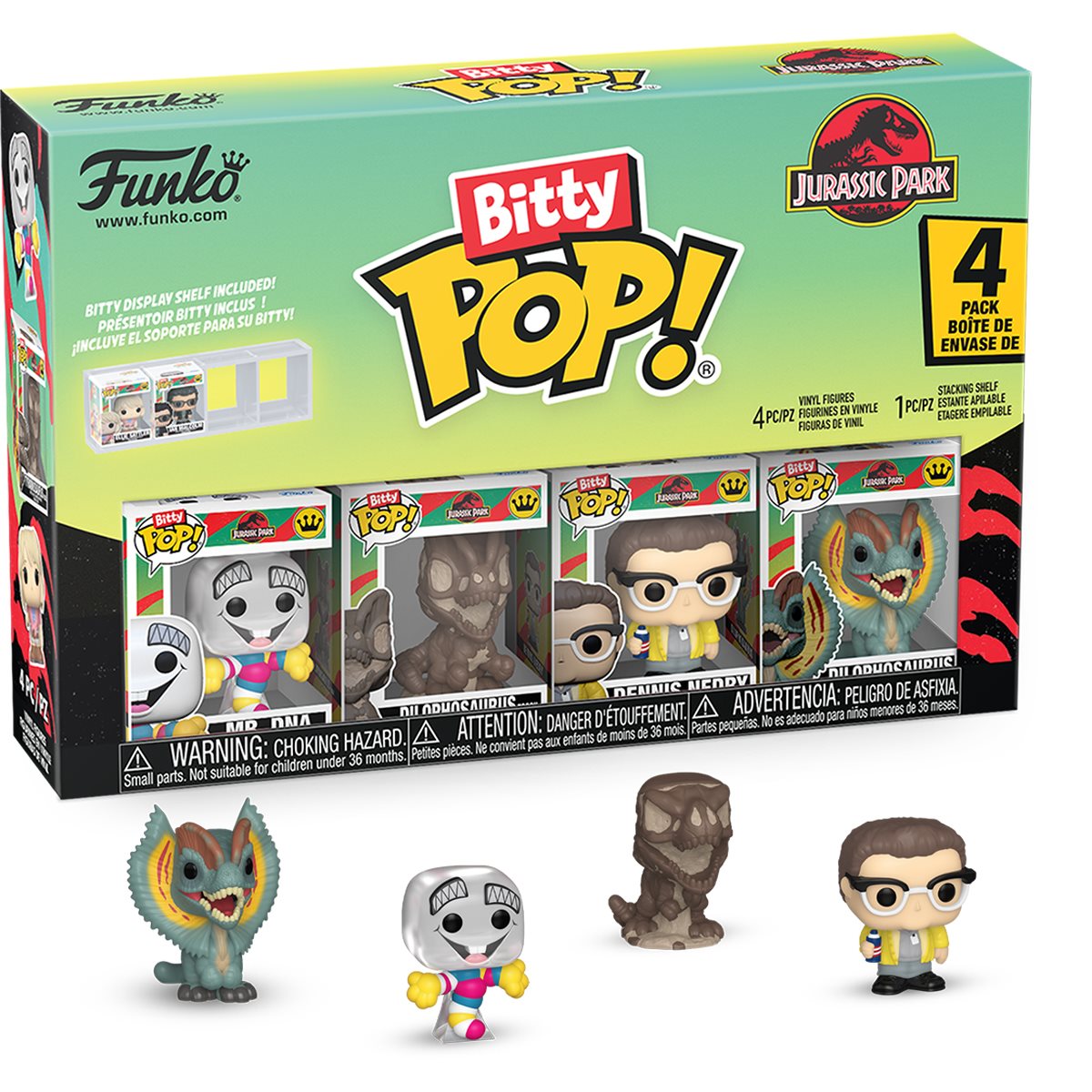 Jurassic Park Mr. DNA Funko Bitty Pop! Mini-Figure 4-Pack