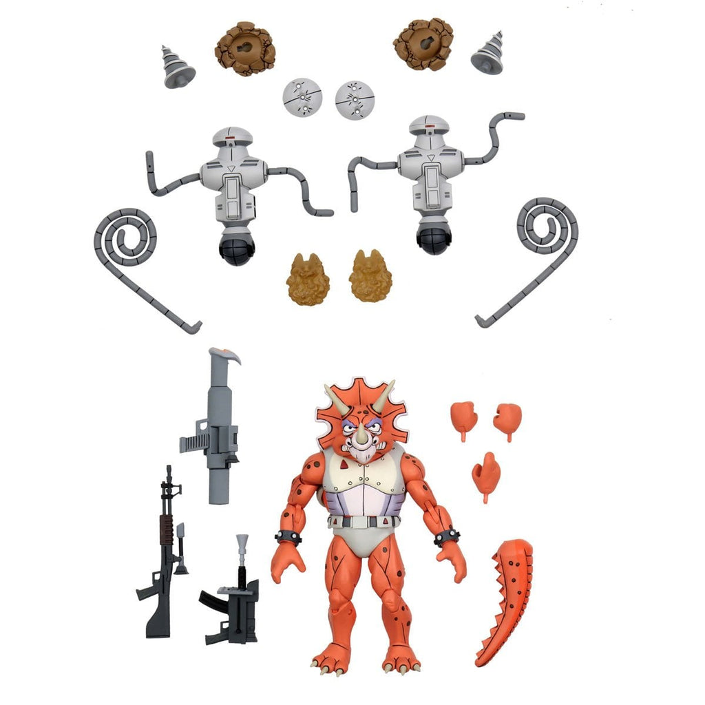 Teenage Mutant Ninja Turtles (1987 Cartoon) Triceraton Infantryman & Roadkill Rodney 7-Inch Scale Action Figure 3-Pack