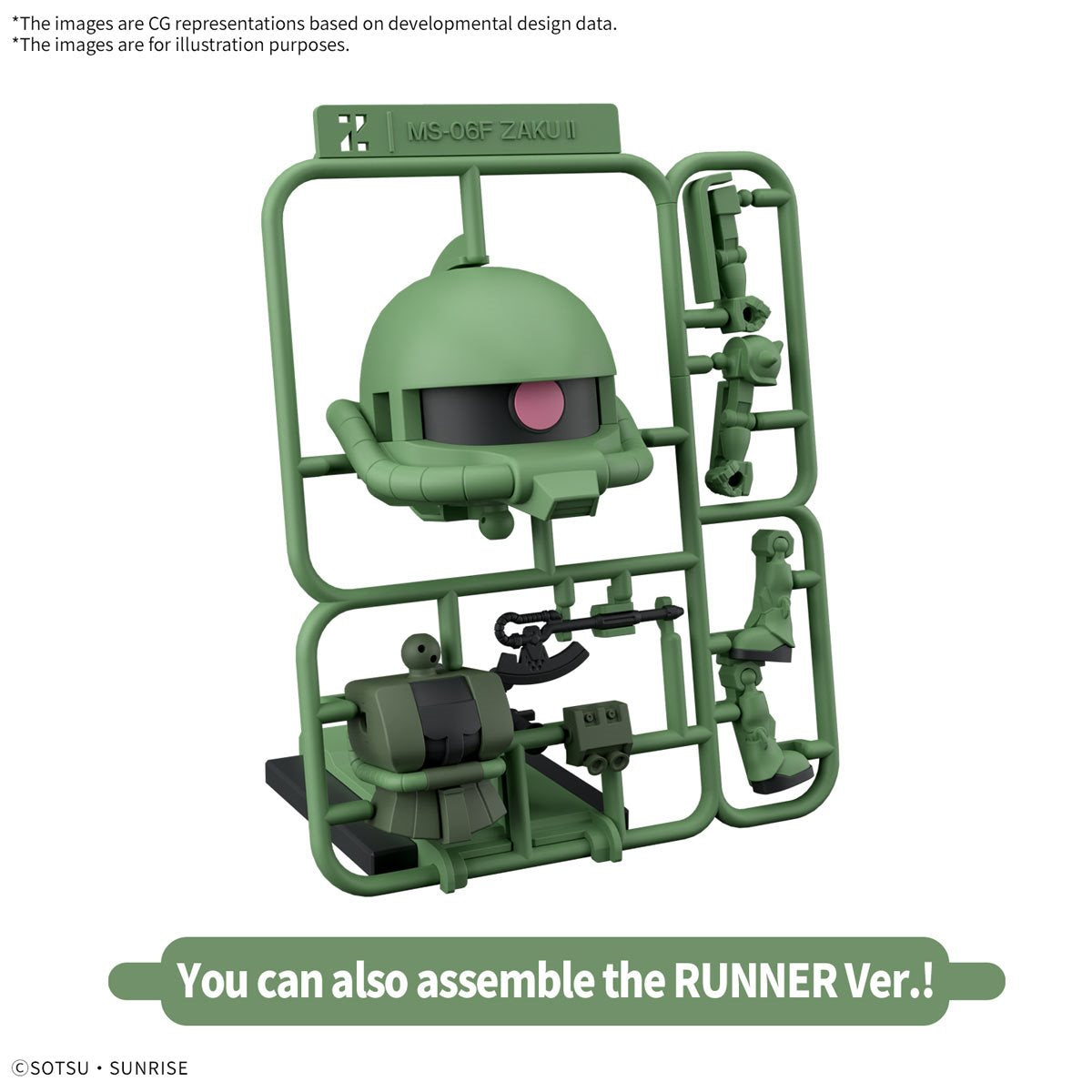 Mobile Suit Gundam Gundam Zakupla-kun DX Set with Runner Version Recreation Parts 1:1 Scale Model Kit