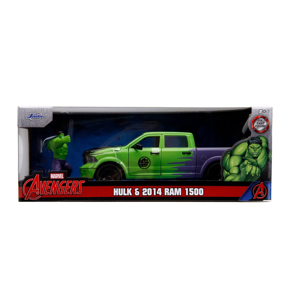 Hollywood Rides Marvel Avengers 2014 Ram 1500 1:24 Scale Die-Cast Metal Vehicle with Hulk Figure