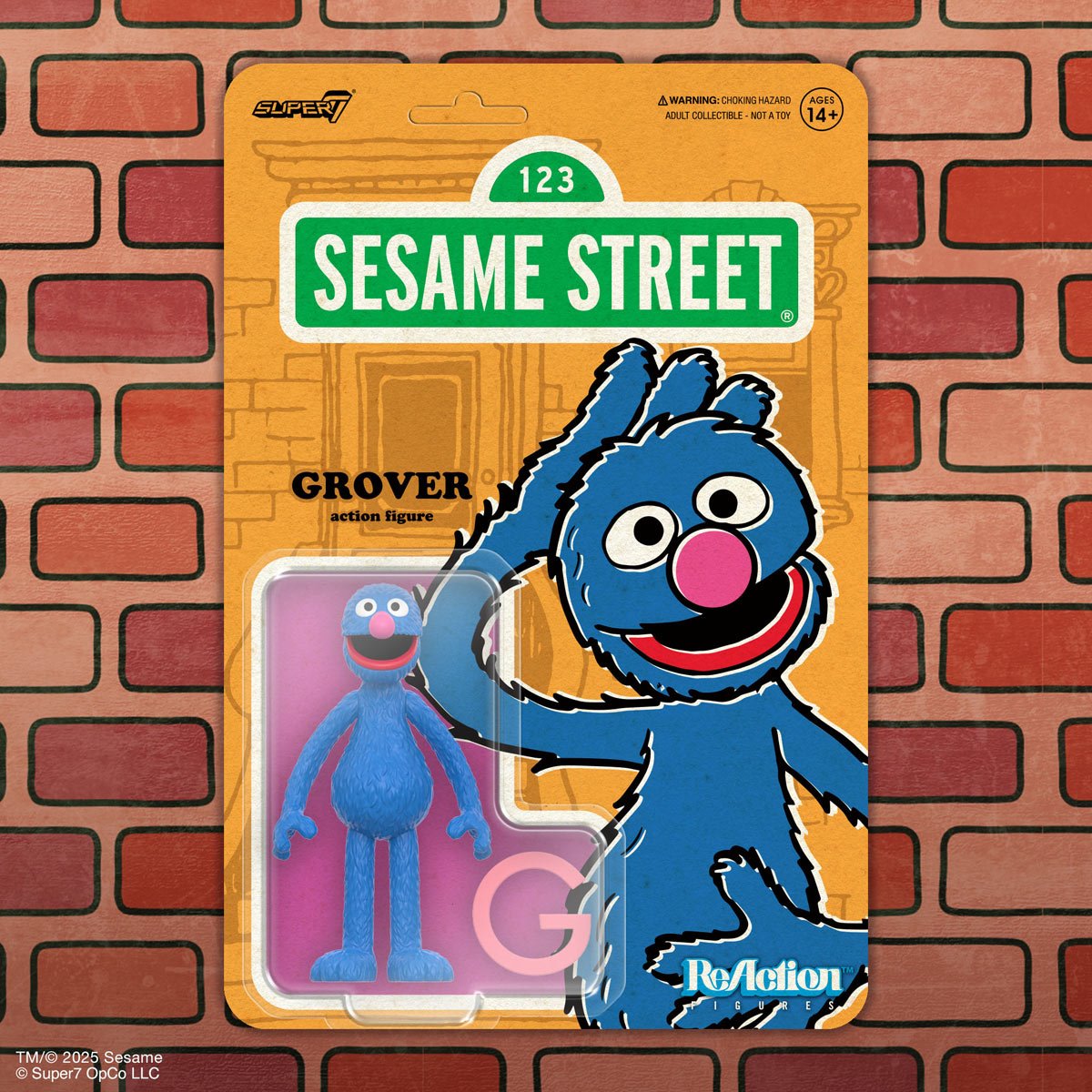 Sesame Street Grover 3 3/4-Inch ReAction Figure