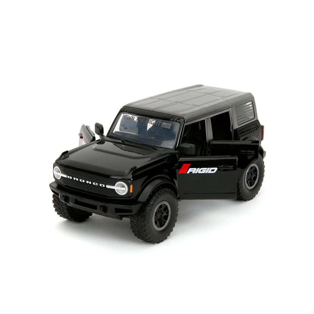 Just Trucks 2021 Ford Bronco 1:24 Scale Die-Cast Metal Vehicle with Tire Rack