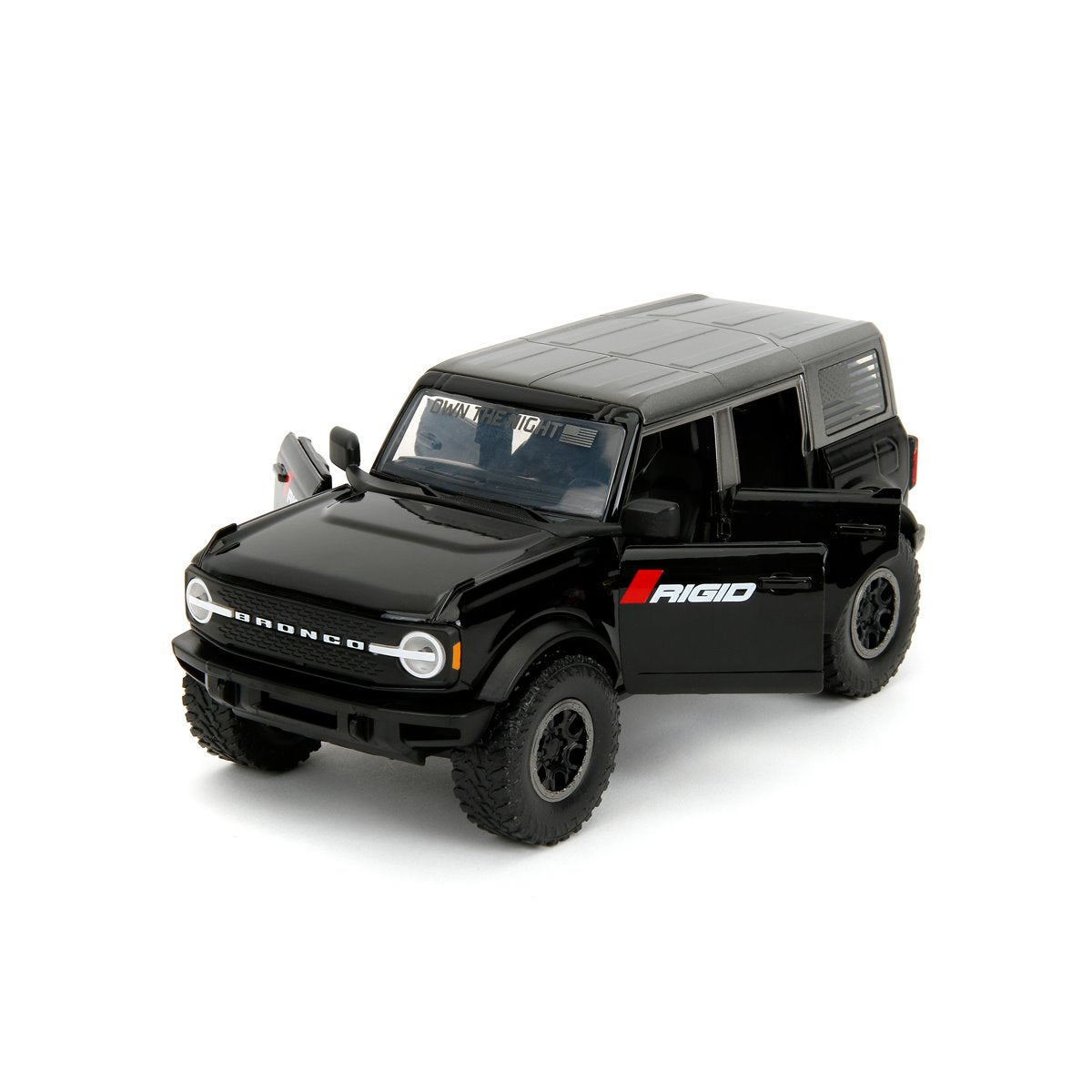 Just Trucks 2021 Ford Bronco 1:24 Scale Die-Cast Metal Vehicle with Tire Rack