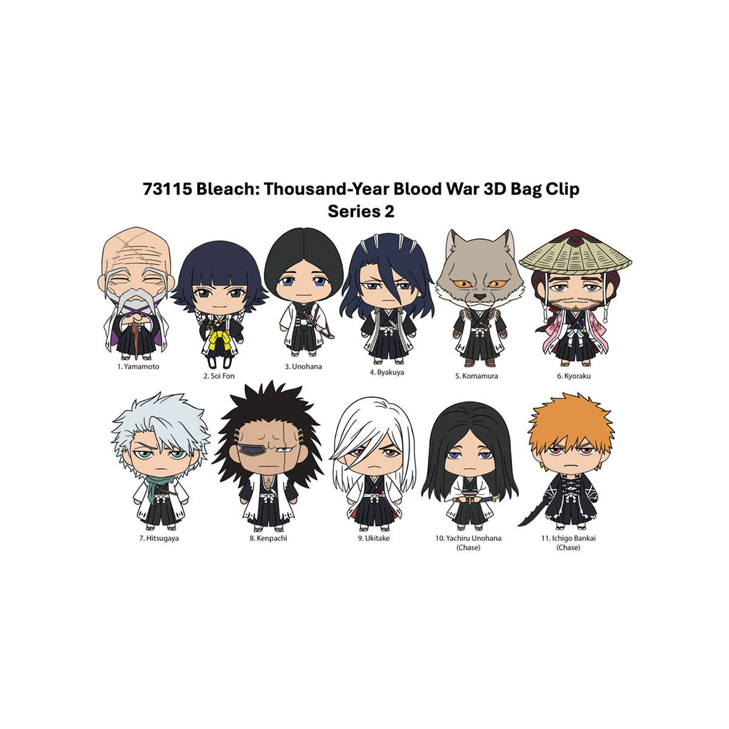 Bleach: Thousand-Year Blood War Series 2 3D Foam Bag Clip Display Case of 24