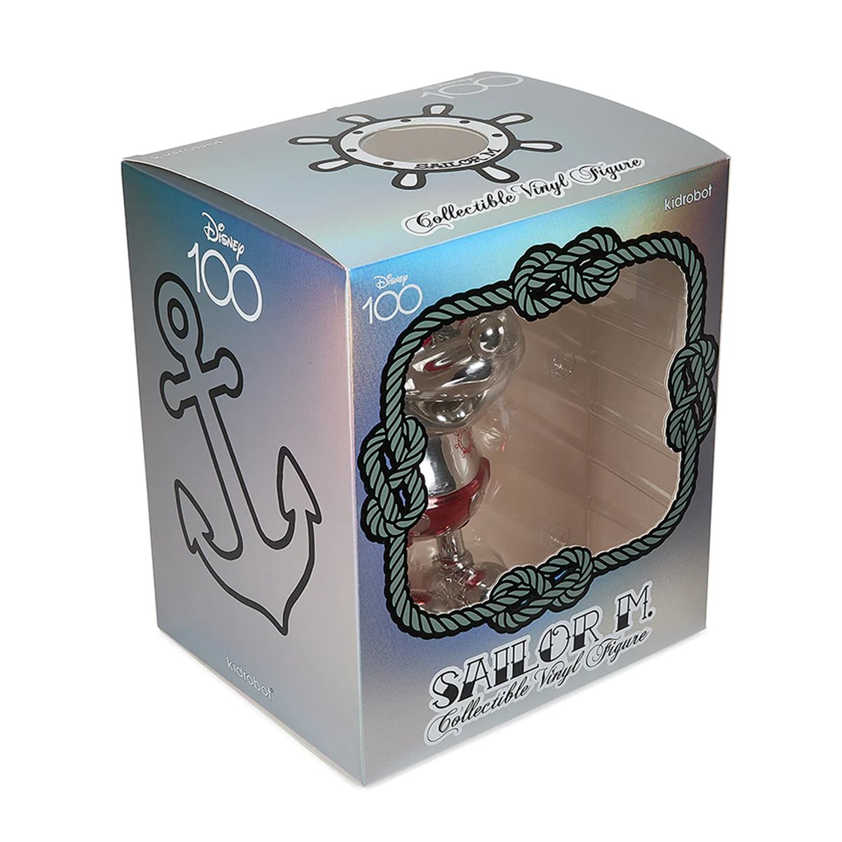 Disney 100 Mickey Mouse Sailor M. Silver-and-Red Electroplate Version 8-Inch Collectible Vinyl Figure - Limited Edition