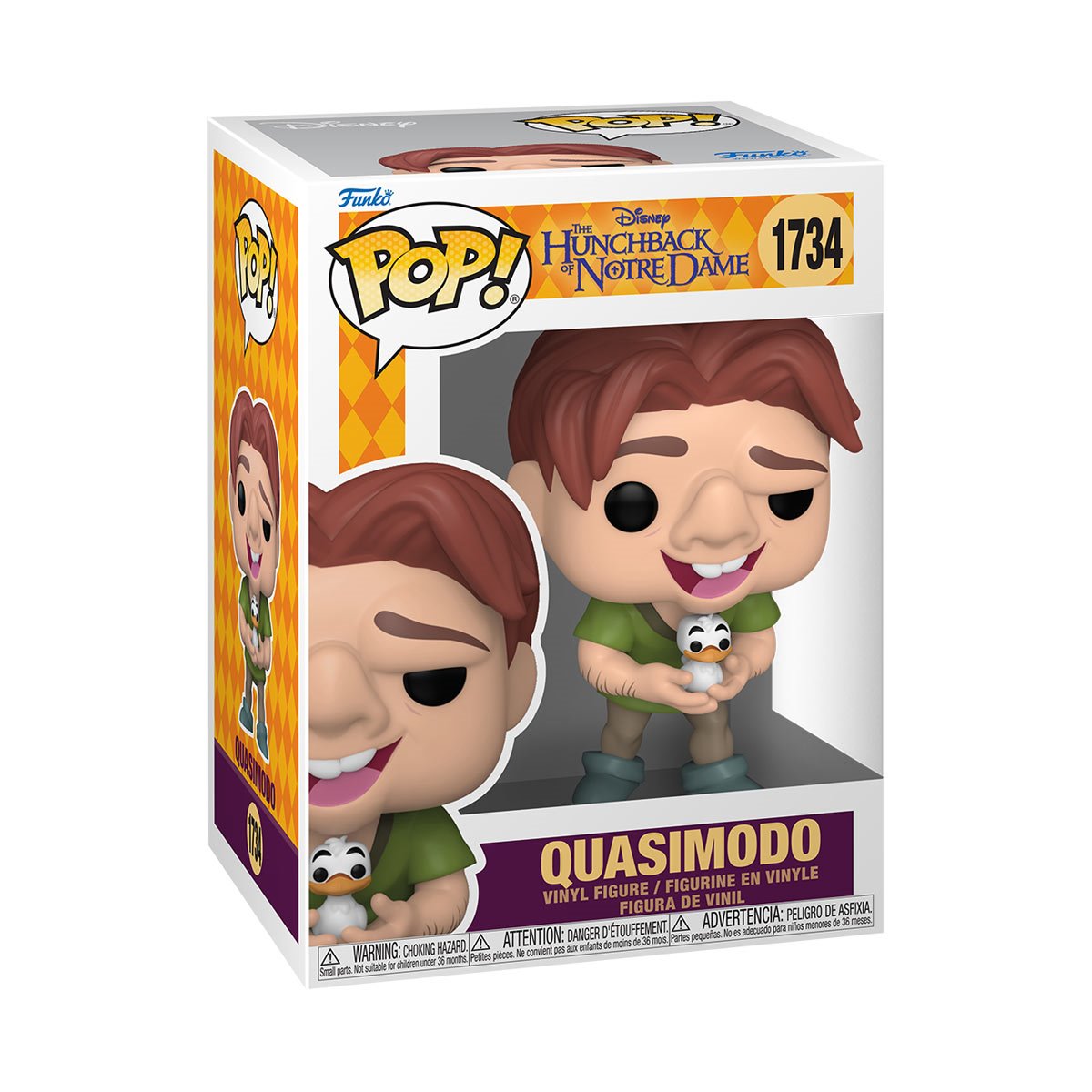 The Hunchback of Notre Dame Quasimodo with Bird Funko Pop! Vinyl Figure #1734
