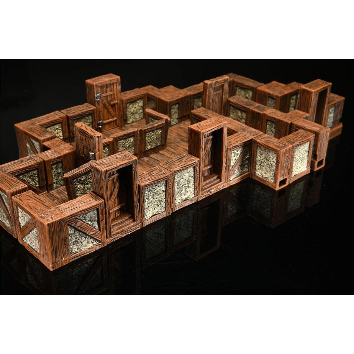 WarLock Tiles Expansion Pack 1-Inch Town and Village Straight Walls Accessory Pack