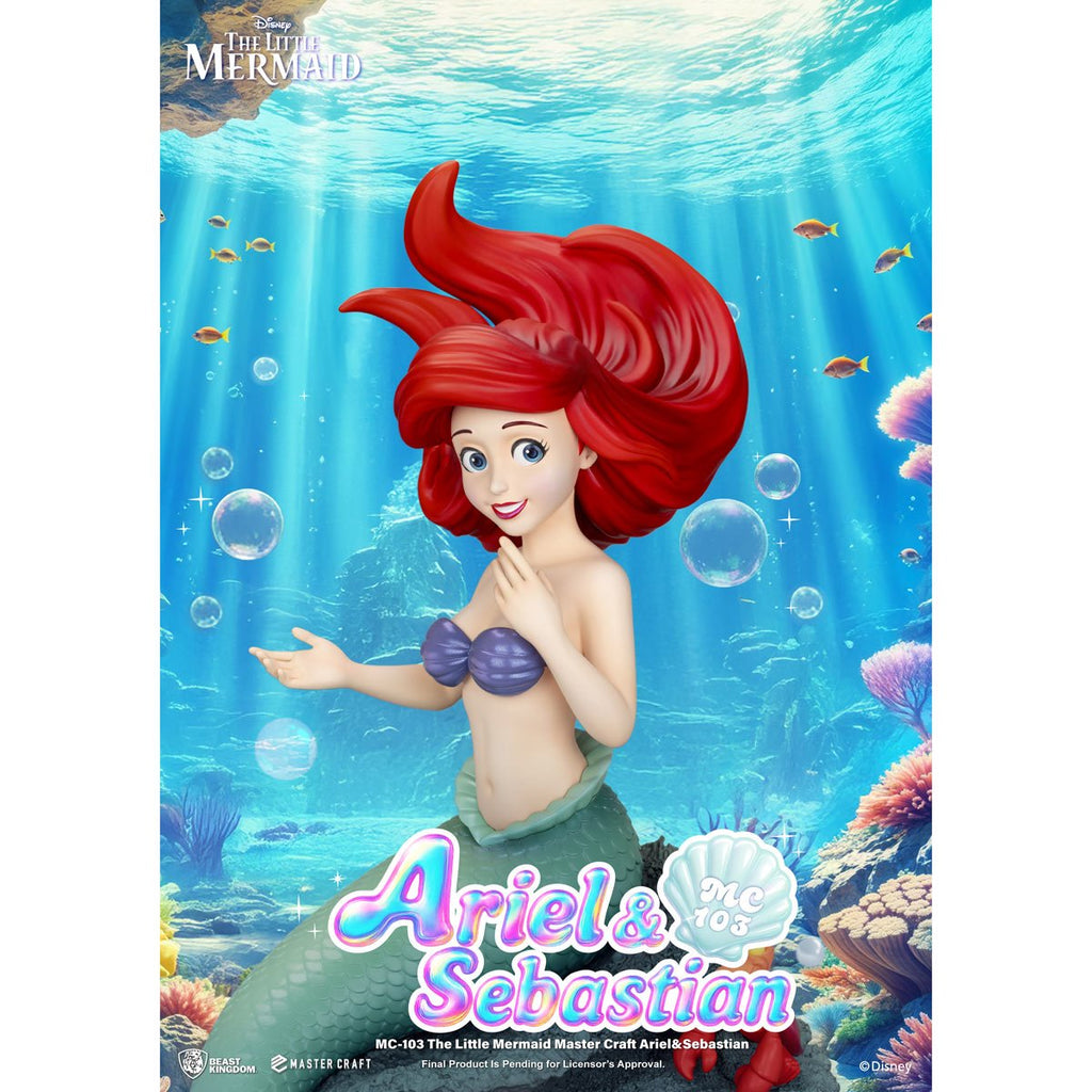 The Little Mermaid Master Craft Ariel and Sebastian Statue