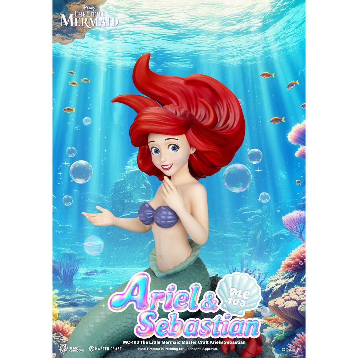 The Little Mermaid Master Craft Ariel and Sebastian Statue