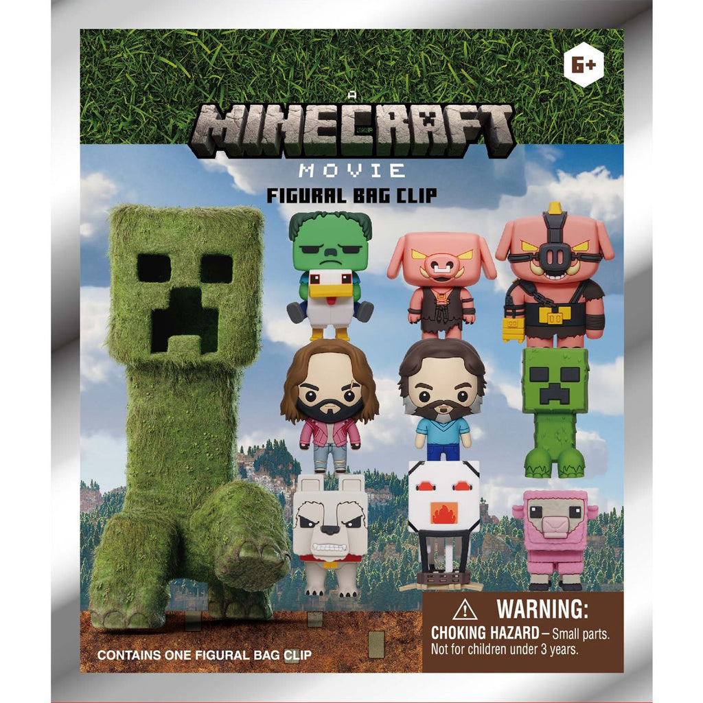 A Minecraft Movie 3D Foam Bag Clip Random 6-Pack