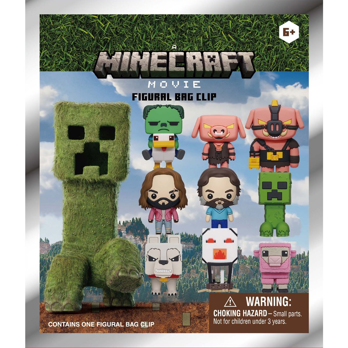 A Minecraft Movie 3D Foam Bag Clip Random 6-Pack