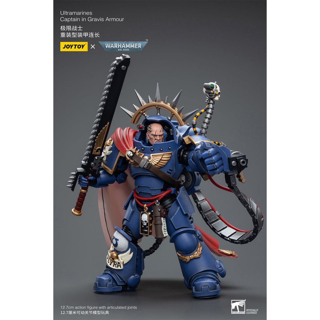 Joy Toy Warhammer 40,000 Ultramarines Captain in Gravis Armour 1:18 Scale Action Figure