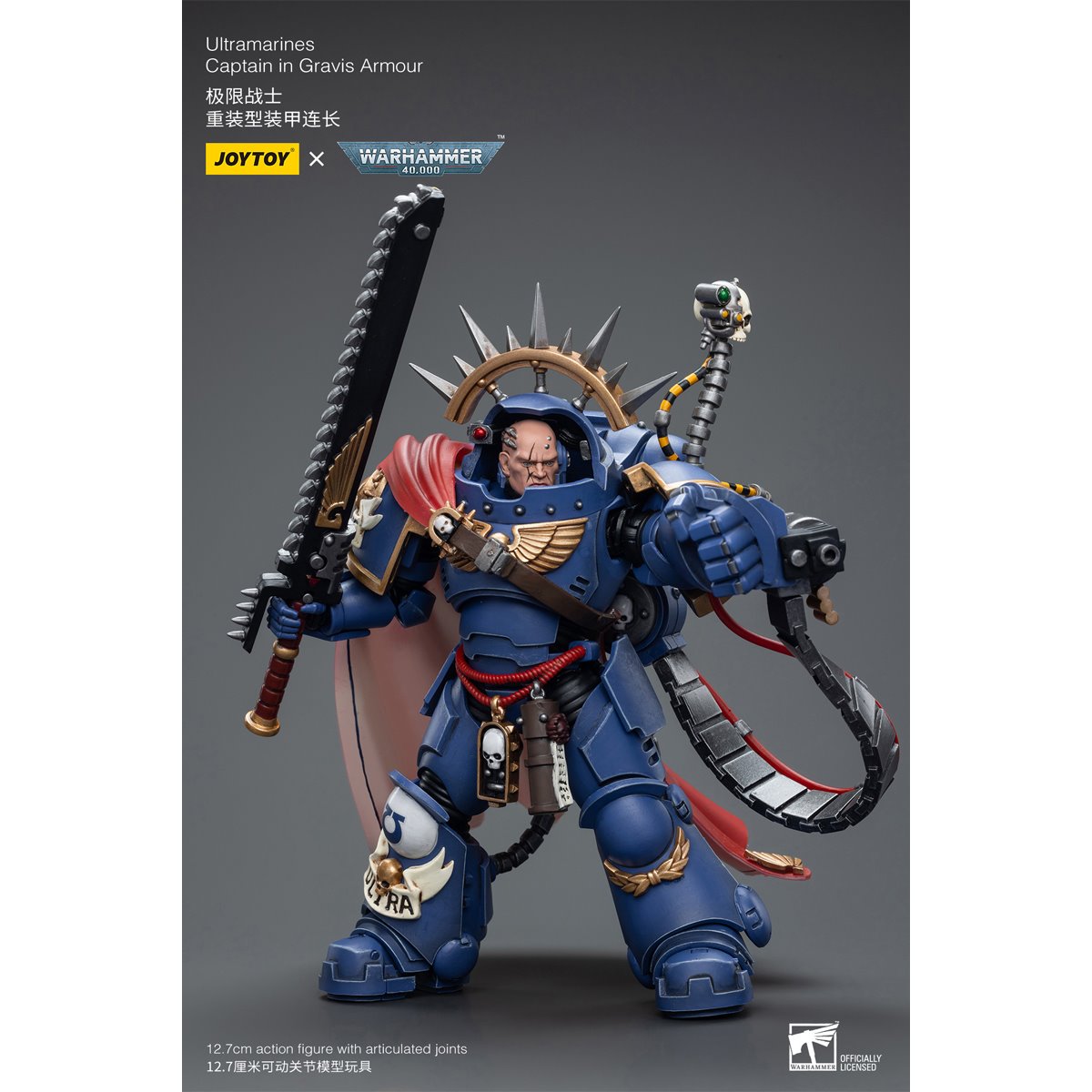 Joy Toy Warhammer 40,000 Ultramarines Captain in Gravis Armour 1:18 Scale Action Figure
