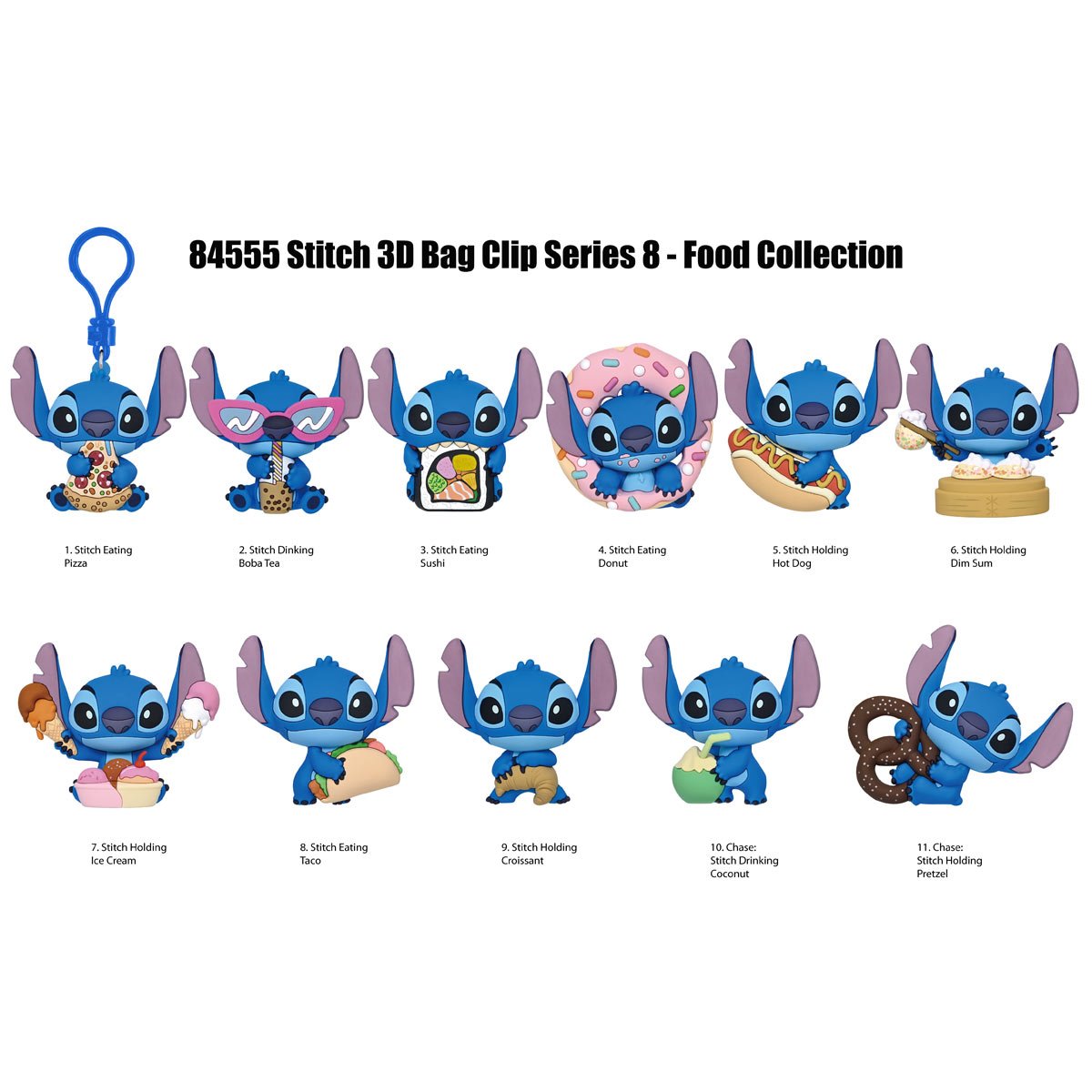 Lilo & Stitch Stitch Series 8 3D Foam Bag Clip Random 6-Pack