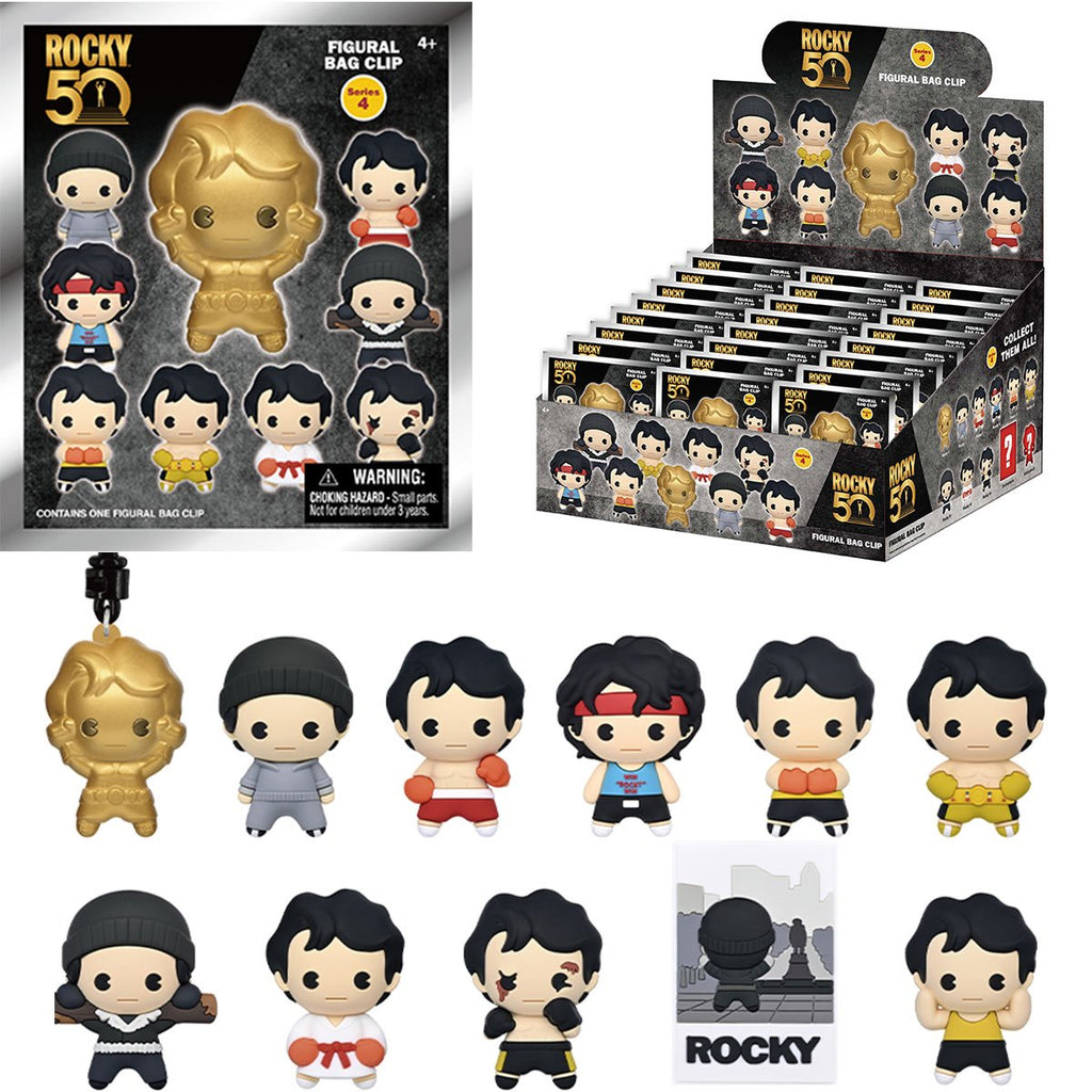 Rocky 50th Anniversary Series 4 3D Foam Bag Clip Random 6-Pack