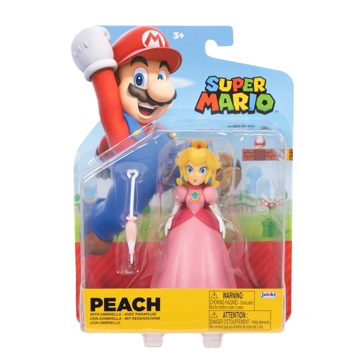 World of Nintendo Wave 41 Princess Peach with Umbrella 4-Inch Action Figure