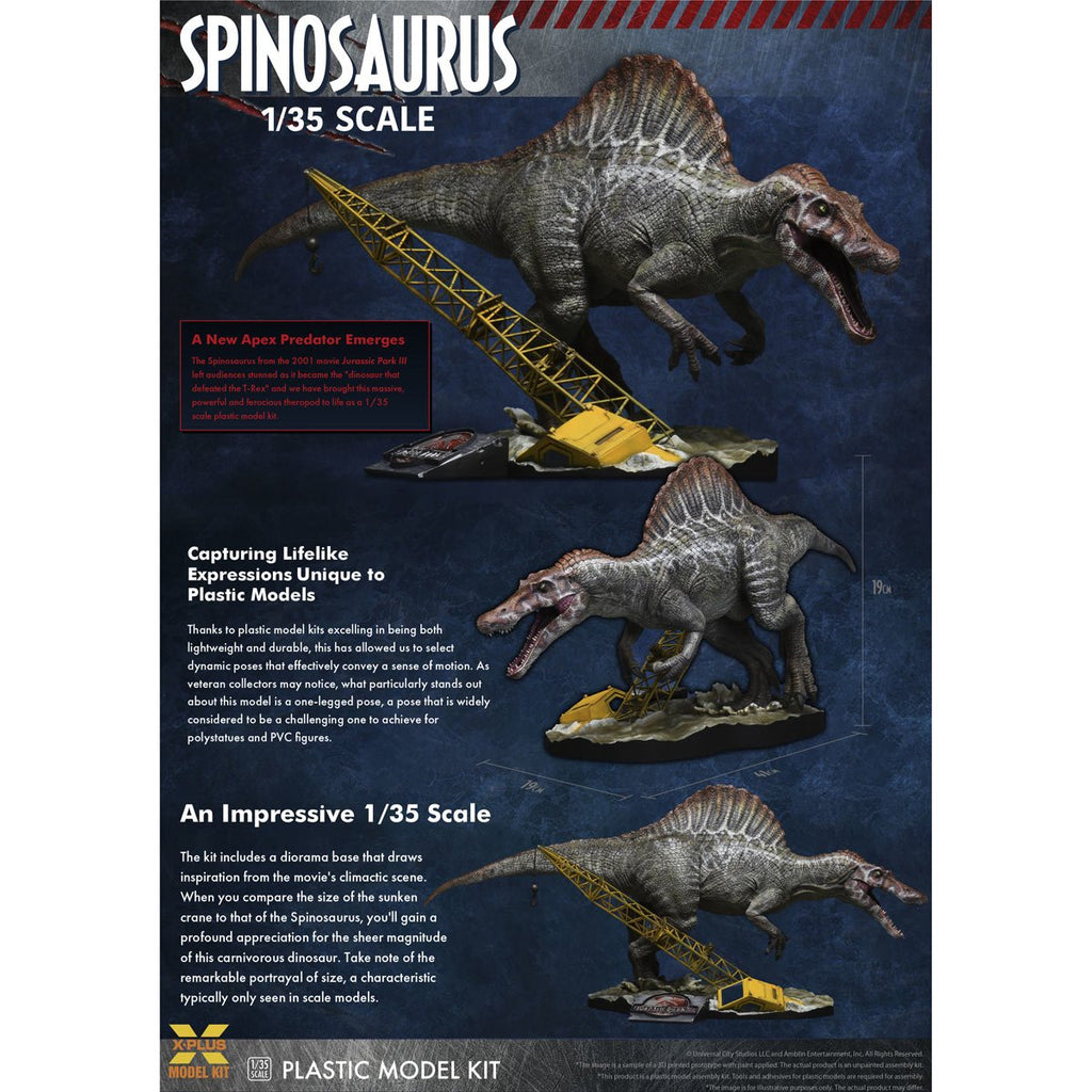 Jurassic Park III Spinosaurus 1:35 Scale Plastic Model Kit - Reissue