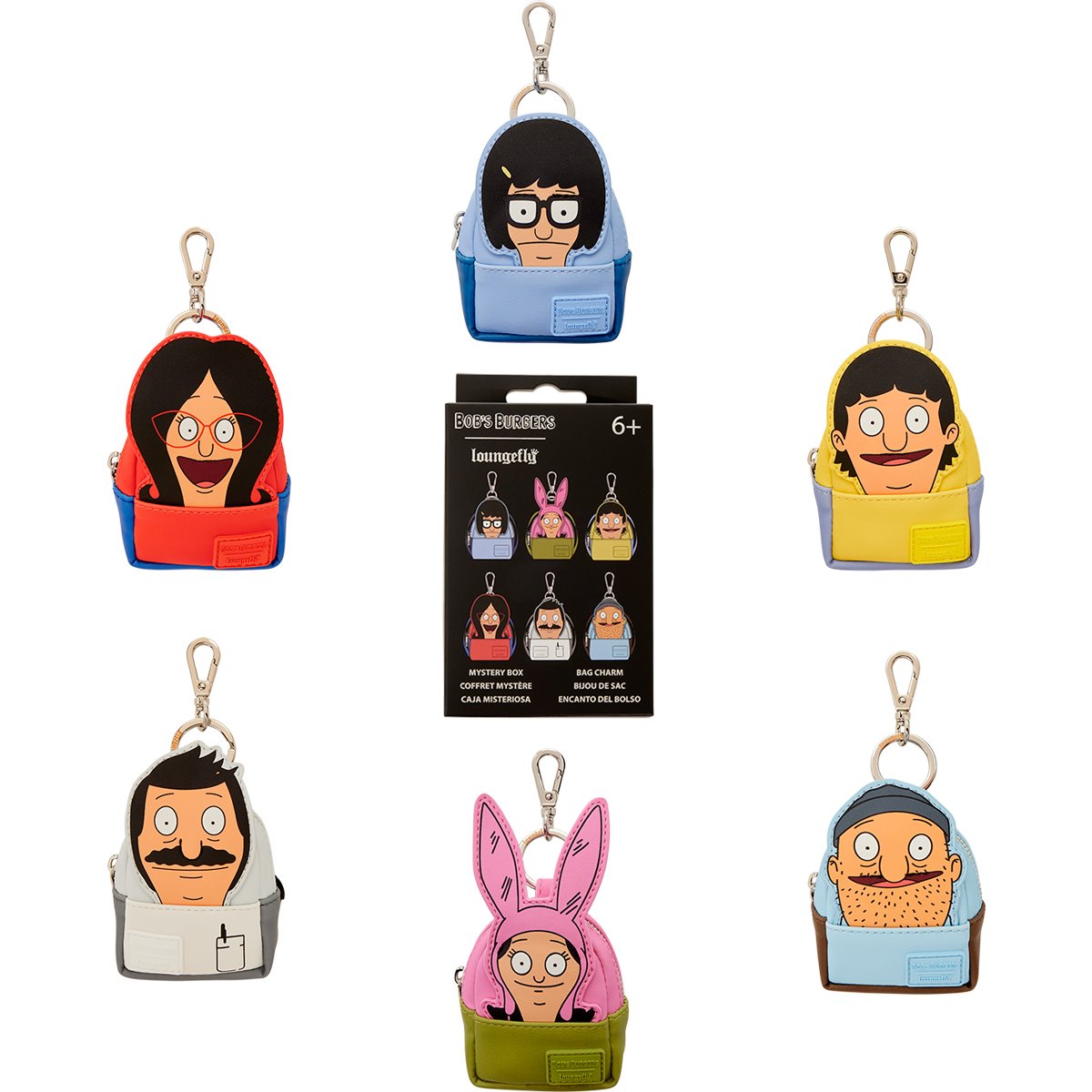 Bob's Burgers Cosplay Mini-Backpack Mystery Box Bag Charm Case of 15