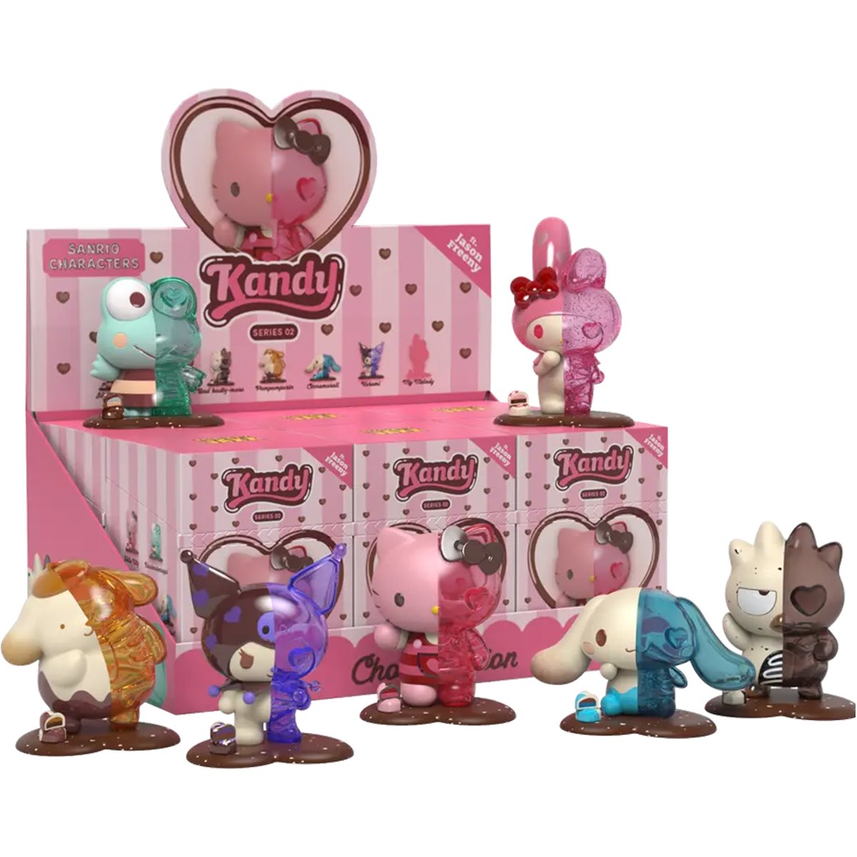 Sanrio x Kandy Series 2 Choco Edition Featuring Freeny Mini-Figure Display Tray of 6