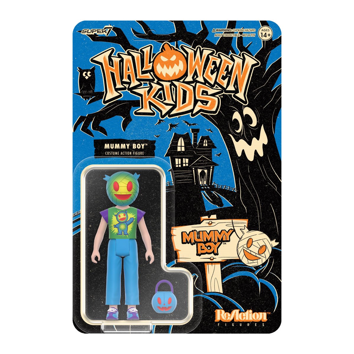Halloween Kids Graphic Tee Mummy Boy 3 3/4-Inch ReAction Figure
