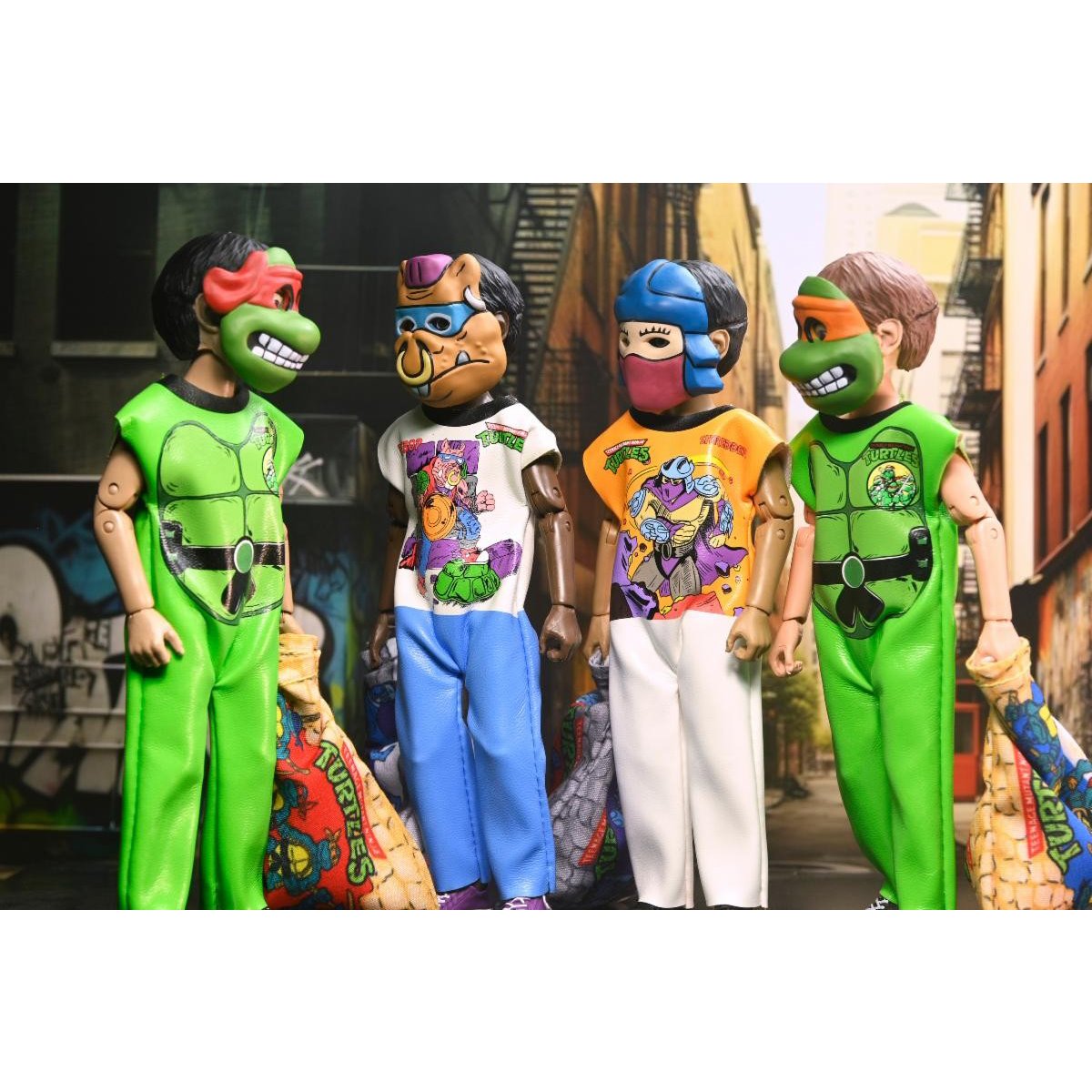Ben Cooper x Teenage Mutant Ninja Turtles (1987 Cartoon) Costume Series 12 6-Inch Clothed Figure Set of 7