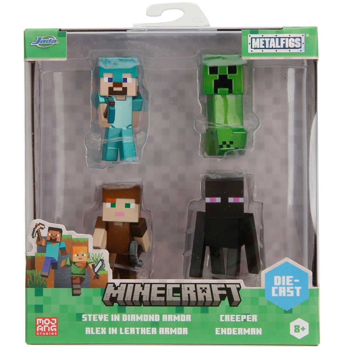 Minecraft MetalFigs 2 1/2-Inch Die-Cast Metal Mini-Figure 4-Pack