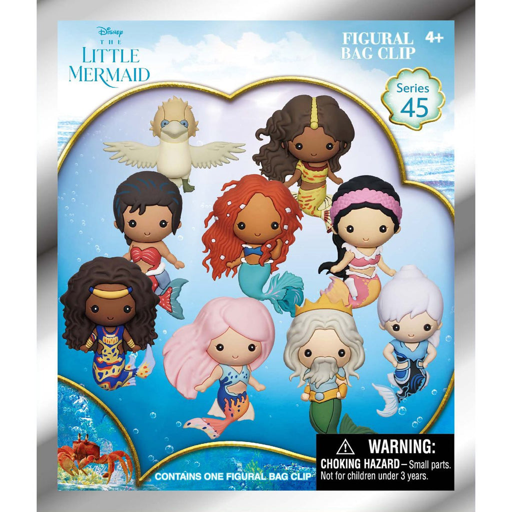 The Little Mermaid Live Action 3D Foam Bag Clip Random 6-Pack