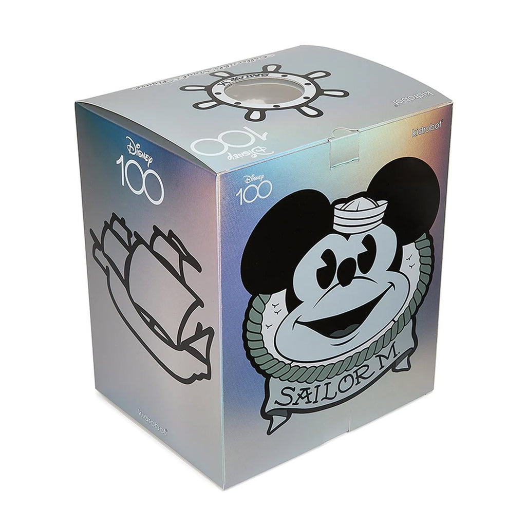 Disney 100 Mickey Mouse Sailor M. Silver-and-Red Electroplate Version 8-Inch Collectible Vinyl Figure - Limited Edition