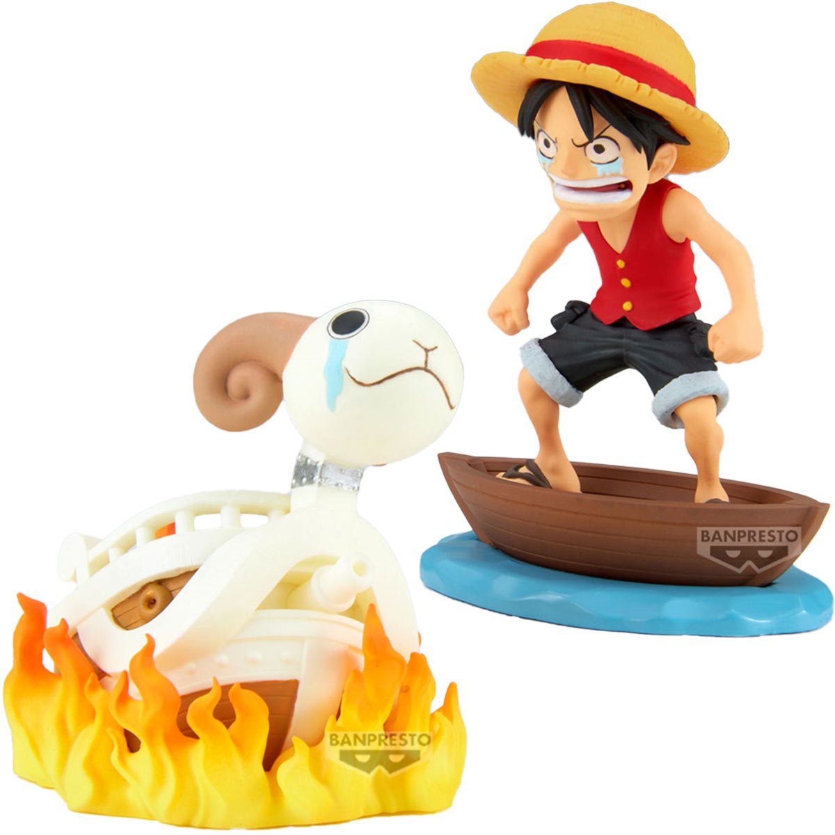 One Piece Monkey D. Luffy and Going Merry World Collectable Figure Log Stories Statue