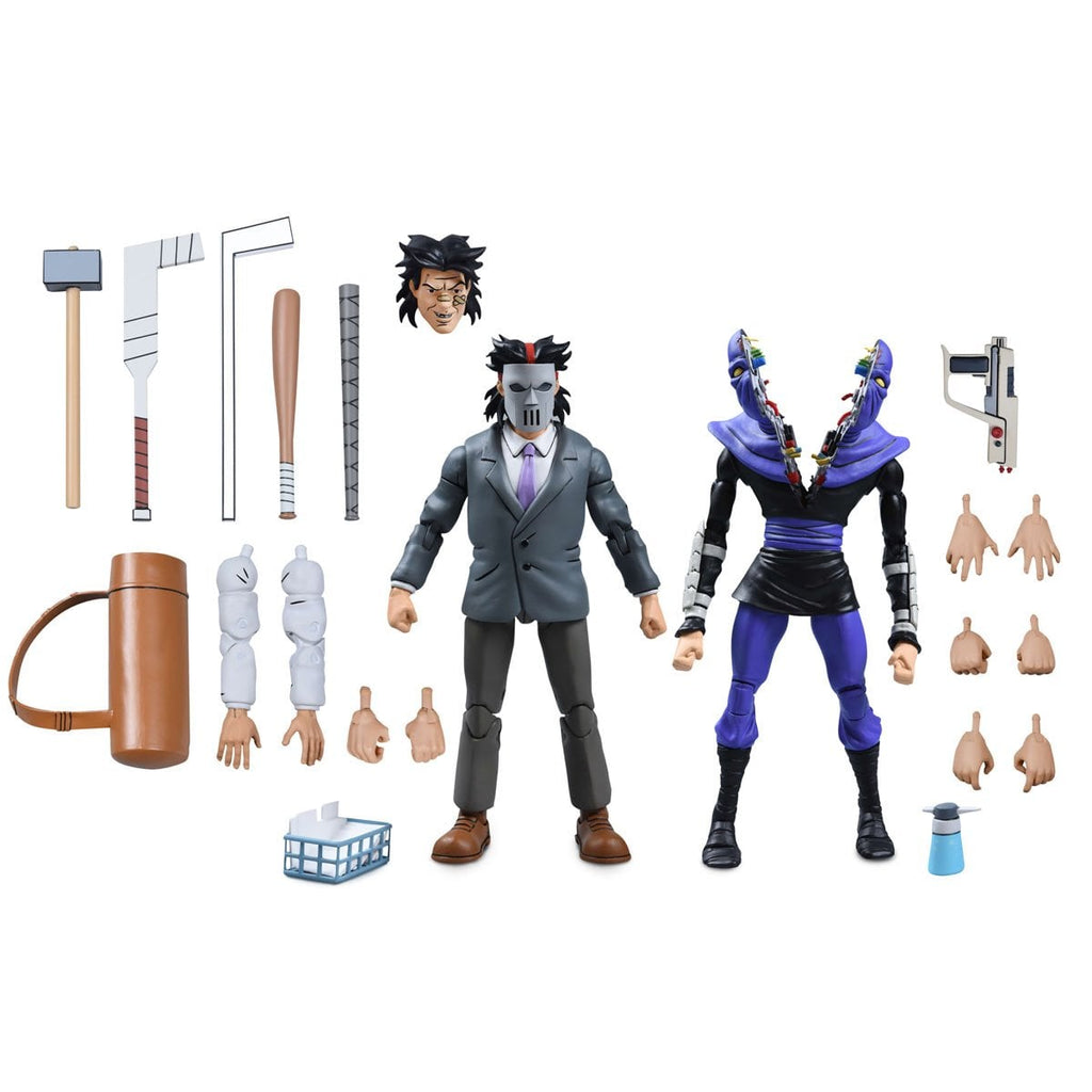 Teenage Mutant Ninja Turtles (1987 Cartoon) Business Suit Casey Jones & Split Foot Soldier 7-Inch Scale Figure 2-Pack