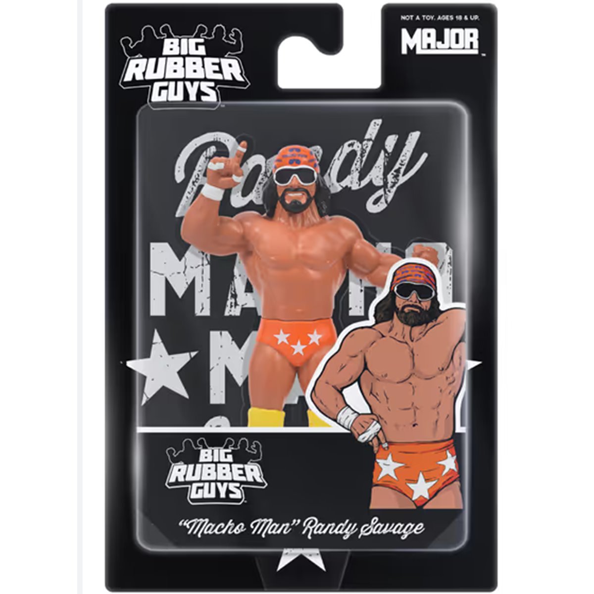 Major Big Rubber Guys Orange Macho Man Posed Figure