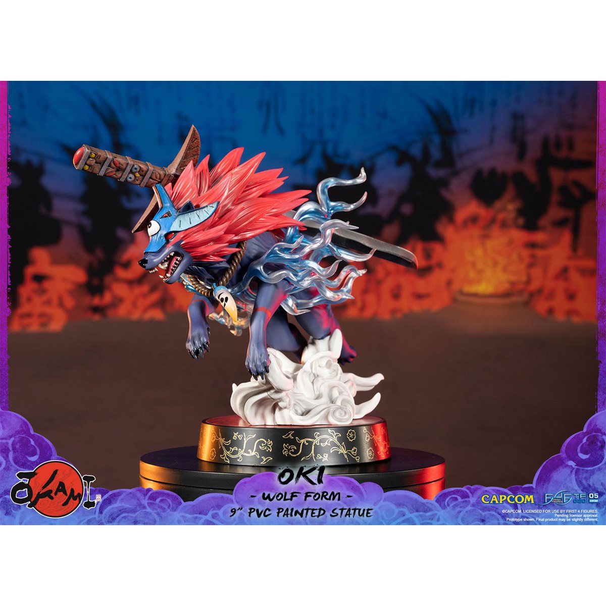 Okami Amaterasu Wolf Form Special Edition Painted Statue
