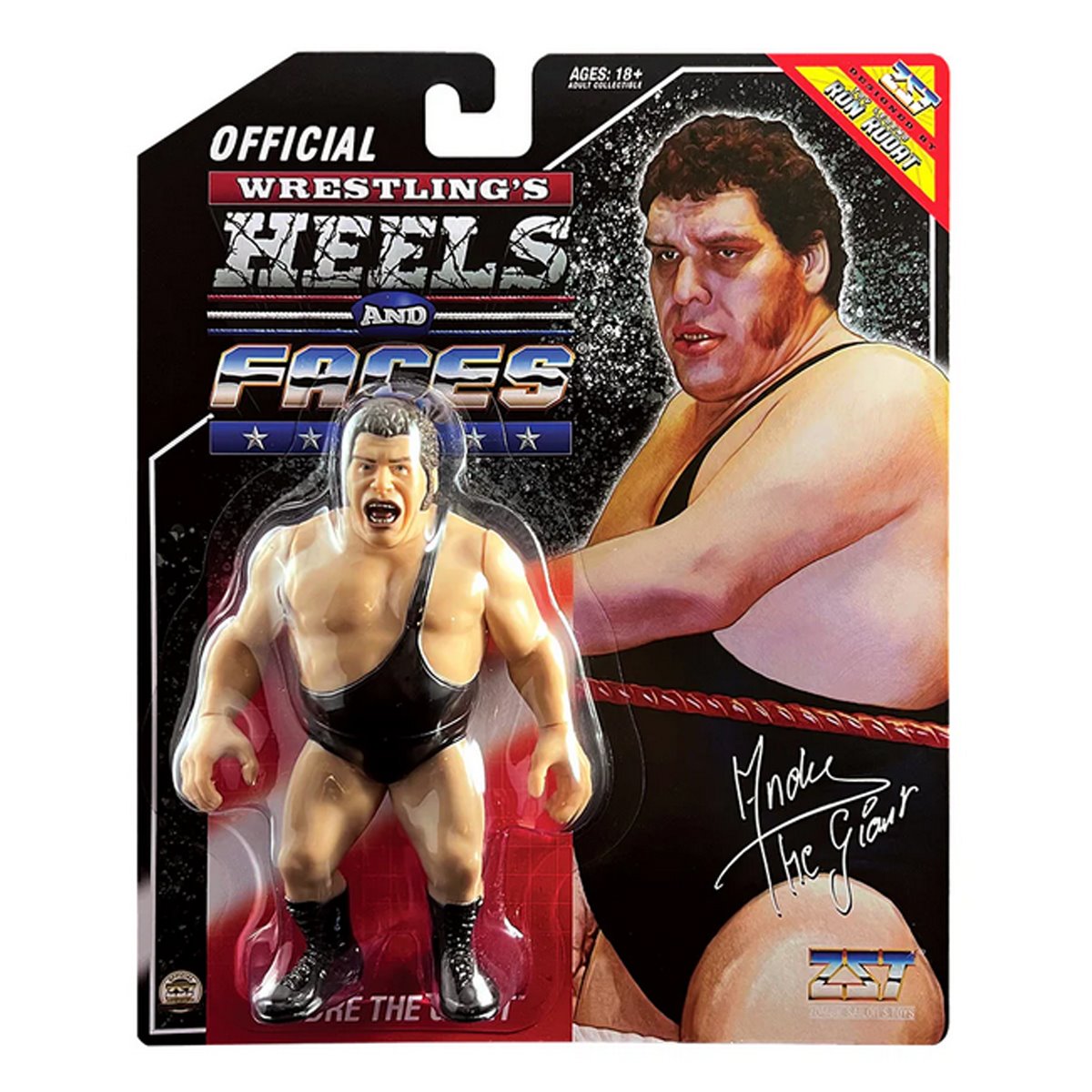Wrestling's Heels and Faces Andre the Giant Black Strap 4 1/2-Inch Scale Action Figure