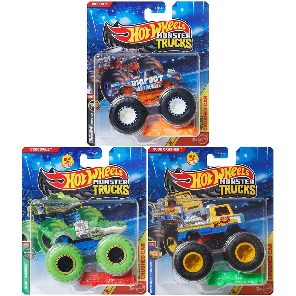 Hot Wheels Monster Trucks 1:64 Scale Vehicle 2026 Mix 8 Case of 8