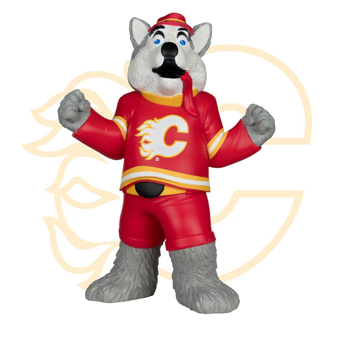 NHL Calgary Flames Harvey the Hound Version 2 Mascot Posed Figure