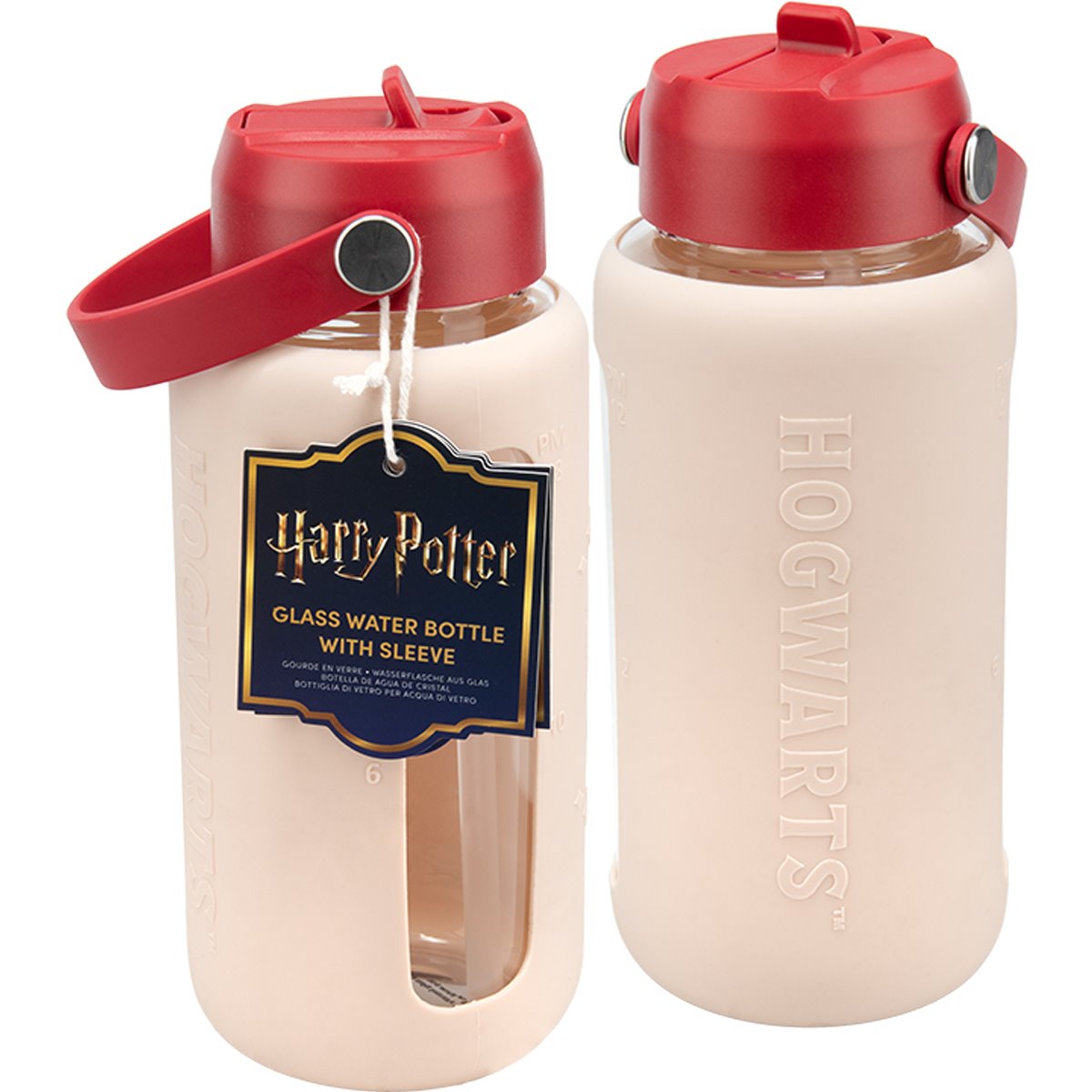 Harry Potter Glass Water Bottle with Sleeve