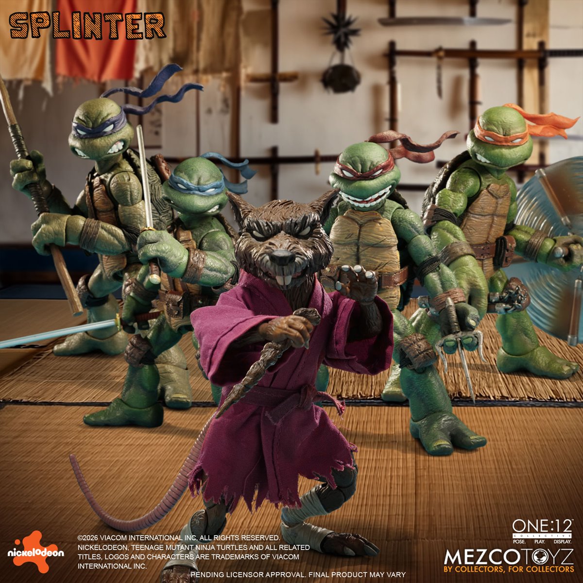 Teenage Mutant Ninja Turtles Master Splinter One:12 Collective Action Figure
