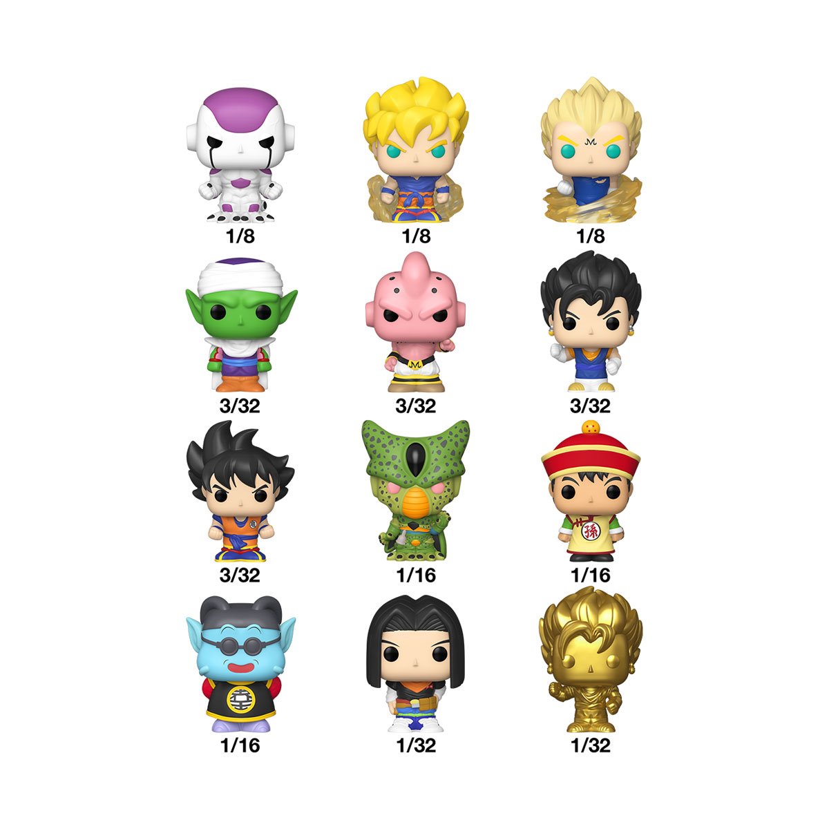 Dragon Ball Z Funko Bitty Pop! Mini-Figure Singles Display Case of 32