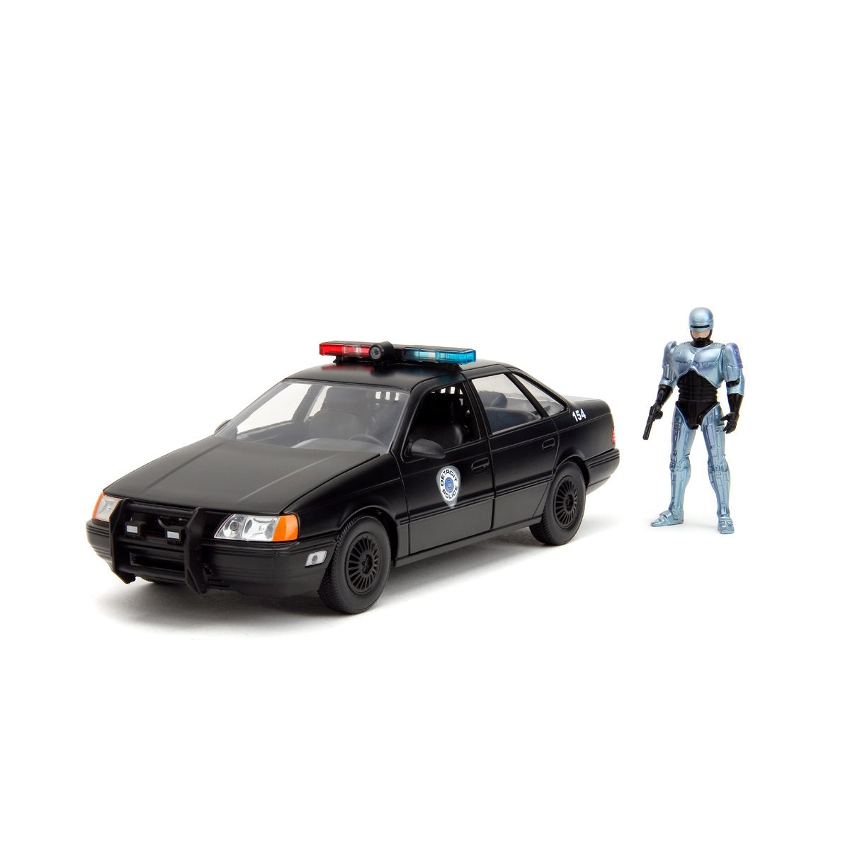 Hollywood Rides RoboCop OCP Ford Taurus 1:24 Scale Die-Cast Metal Vehicle with RoboCop Figure